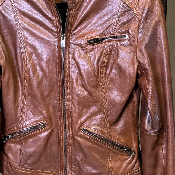 Bod & Christensen Leather Jacket  - Whiskey Leather - S - Picture 4 of 6